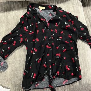 cherry button up